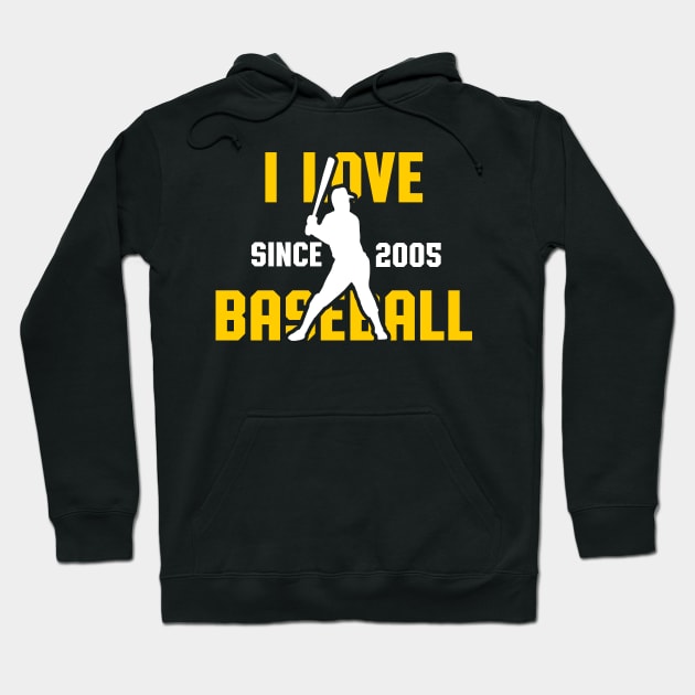 I Love Baseball Since 2005 Hoodie by victorstore